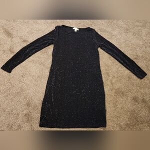 Michael Kors Sparkling Black Long Sleeve Dress
